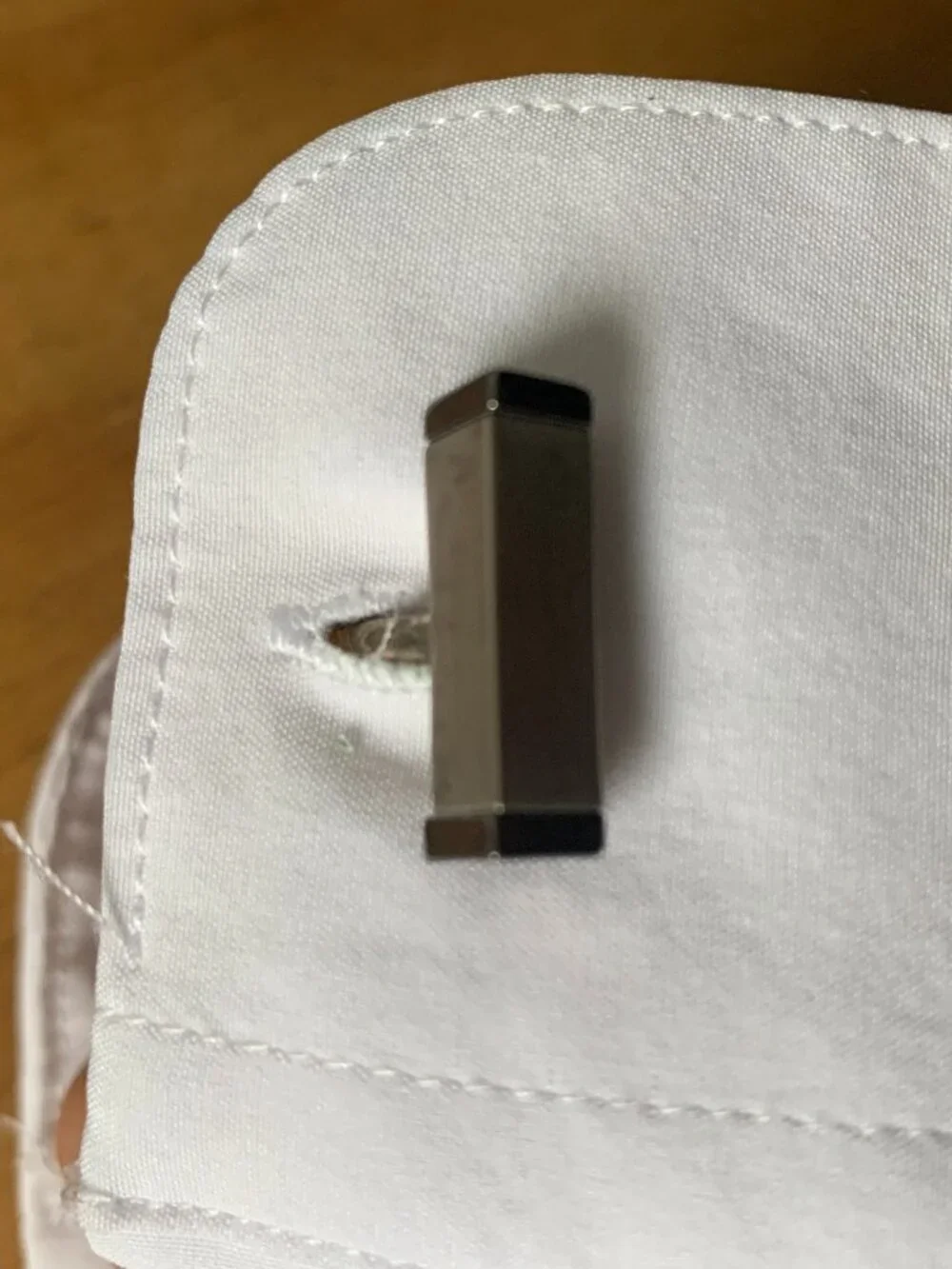 Mens Brushed Silver Tone Modern Bar Cufflinks Gunmetal Black Edges Textured Back